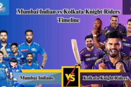 Mumbai Indians vs Kolkata Knight Riders Timeline